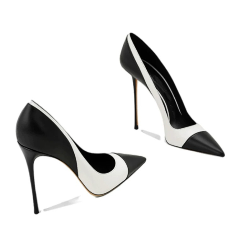 Leatherwork Designs - Zapatos de Tacón Alto con Punta