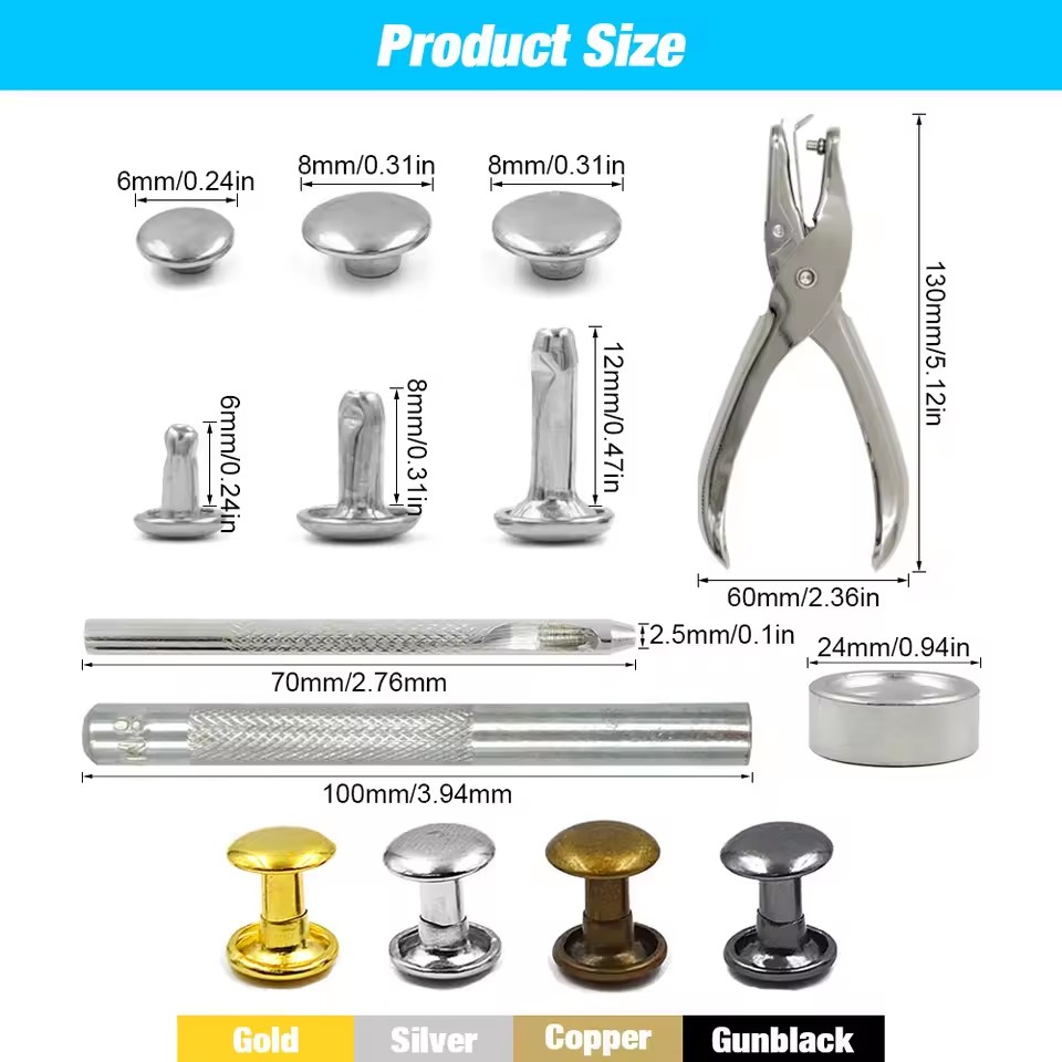 Remaches de doble tapa de Meta - Rivet Setter Tool reseña y precio